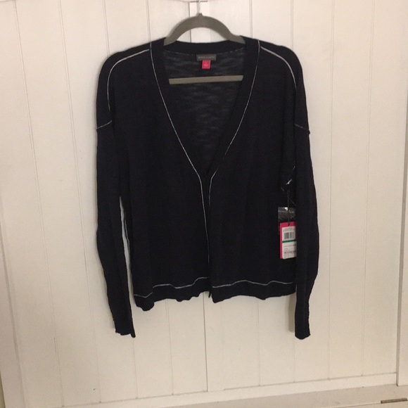 Vince Camuto Navy Lightweight Cardigan - Picture 5 of 5
